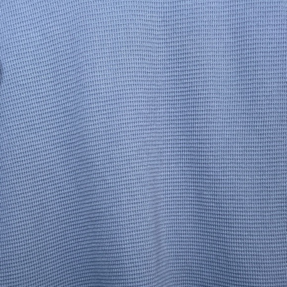 Lulu B Blue Waffle Knit Long Sleeve Top With Pockets - Picture 3 of 5